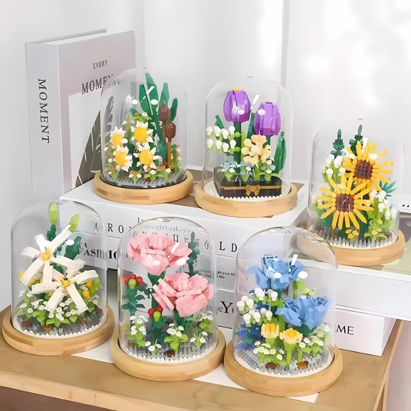 2+1 GRATIS! Flowerbox™ | Puzzle Blume im Glas