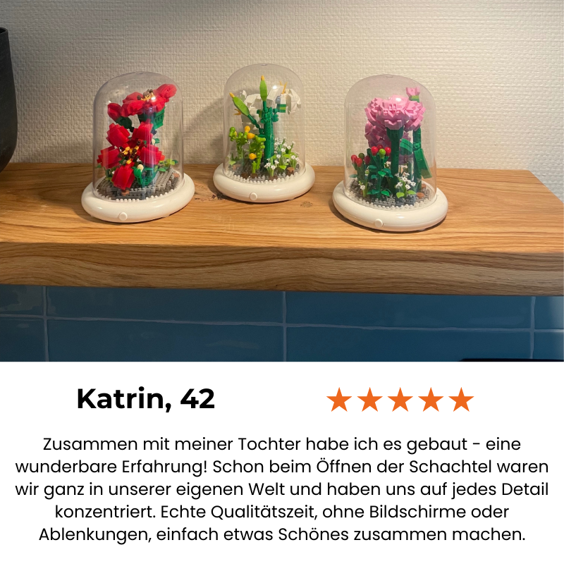 2+1 GRATIS! Flowerbox™ | Puzzle Blume im Glas